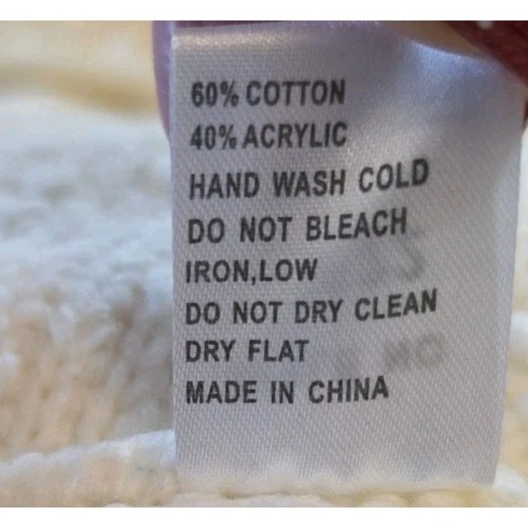 POL Open Front Cardigan Vest Sweater Ivory Chunky Tie Front Boho Size Medium - Picture 7 of 7